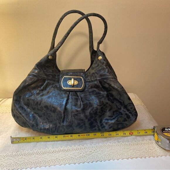 Brahmin Satchel Black and Gray Leather - Picture 14 of 16